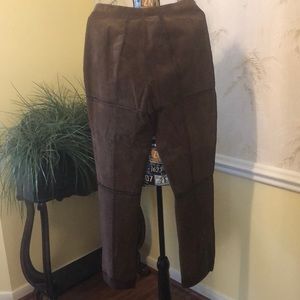 Leather suede pants